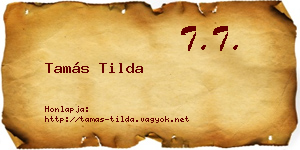 Tamás Tilda névjegykártya
